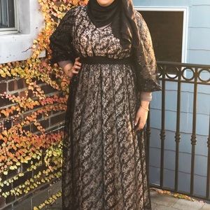 SHEIN Plus size contrast sequin lace dress